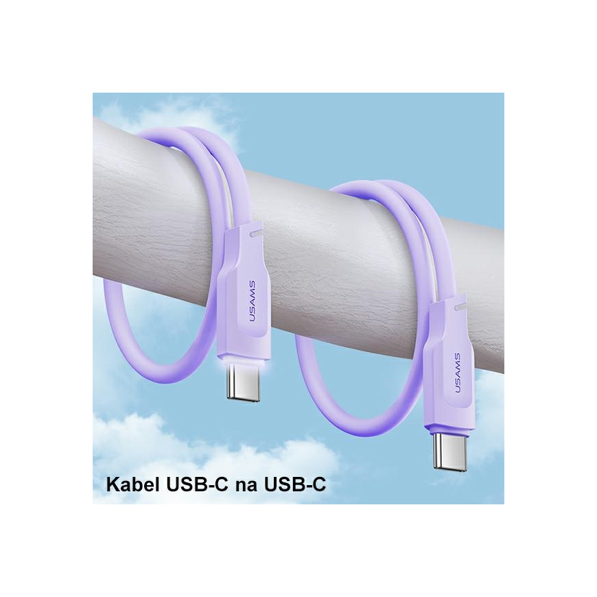 Kabelis USB Usams Kabelis USB-C na USB-C PD Fast Charging 1,2m 100W Lithe Series žalias/žalias SJ567USB04 (US-SJ567) – 3