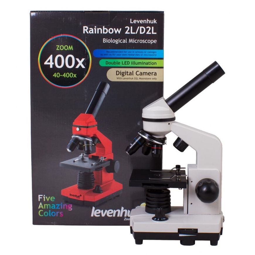 Microscope Levenhuk Rainbow 2L Moonstone 40x-400x with experiment set – 4