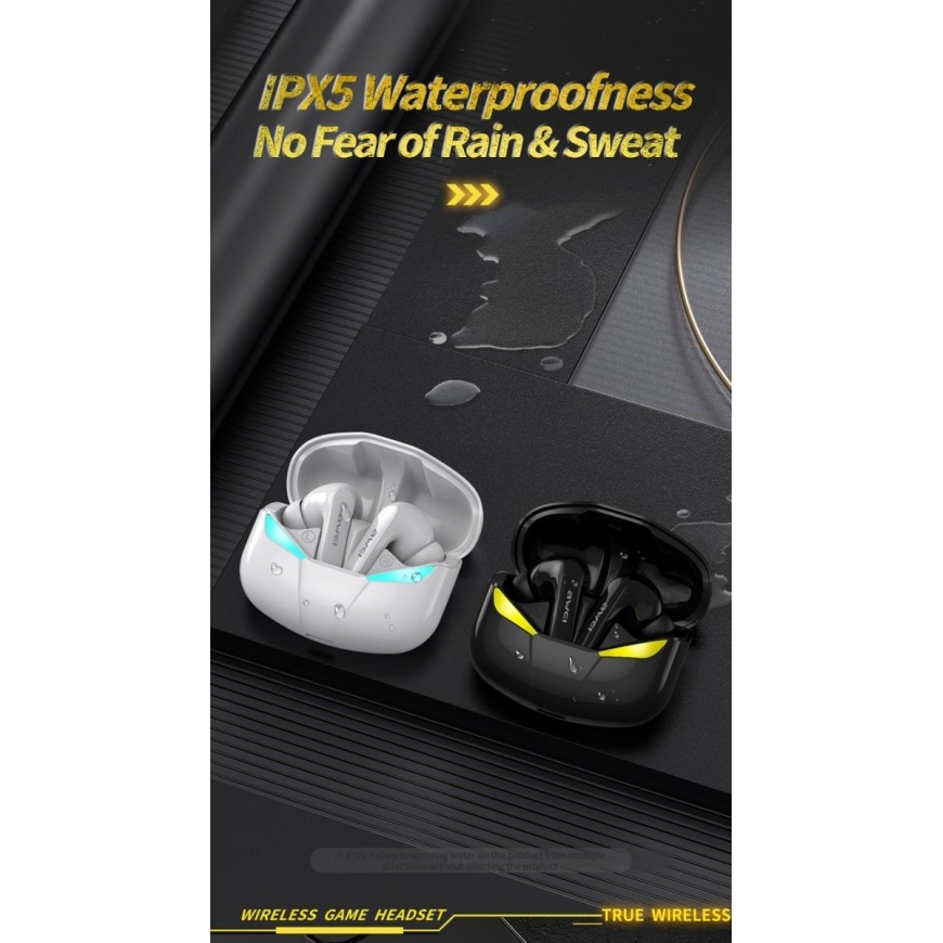 Awei Headphones Bluetooth 5.0 T35 TWS + Dock station - for games - black – 3