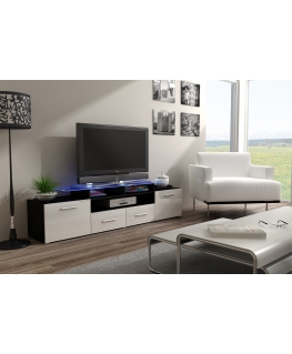 Cama TV stand EVORA 200 black/white gloss