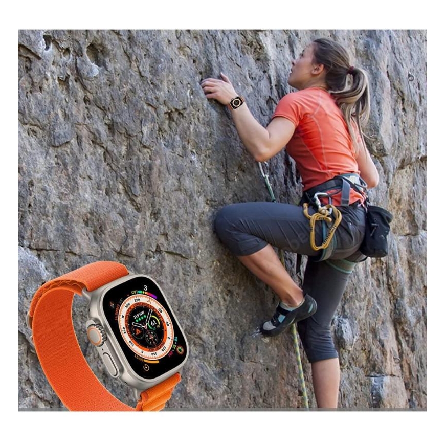 Apple 4/5/6/7/8/ULTRA/SE Smart Watch Strap, Orange, 42/44/45/49mm – 3