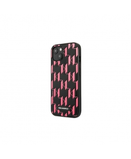 Karl Lagerfeld KLHCP13SMNMP1P iPhone 13 mini 5.4" Hard Case, Pink/Pink Monogram Plate