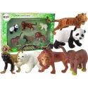 Leantoys Lean Cars Set of 6 Wild Animal Figures Animals of the World