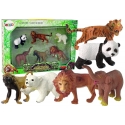 Leantoys Lean Cars Set of 6 Wild Animal Figures Animals of the World