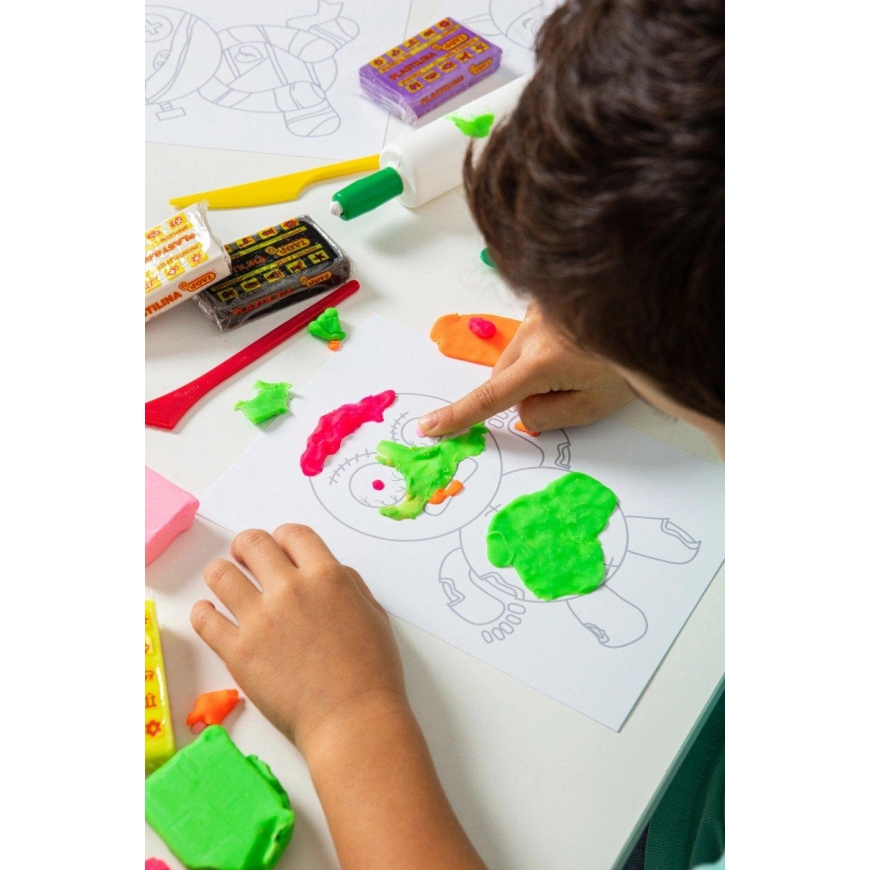 Spalvinimo plastilinu rinkinys JOVI CRAZY MONSTER, su priedais – 2
