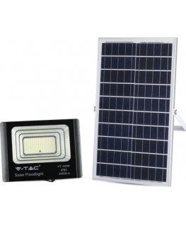 V-tac 35W LED floodlight with solar battery. 4000K (daylight), black,