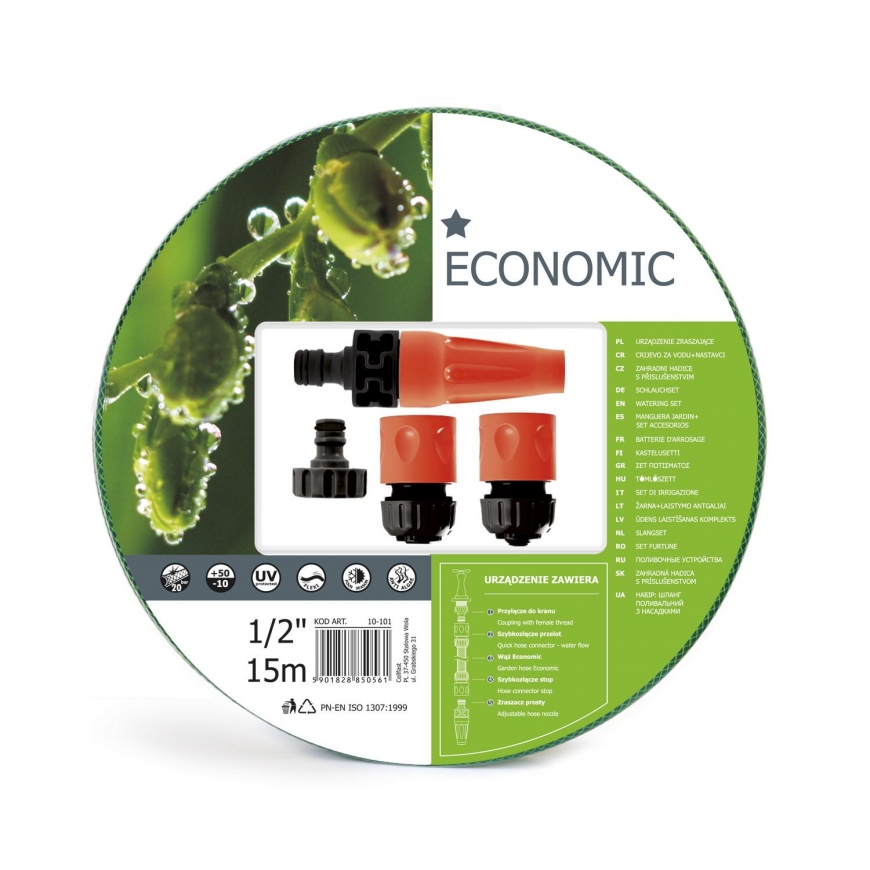 Garden set 15m 1/2 "with Cellfast Economic accessories