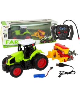 Lean Cars Agricultural Vehicle Tractor with Baler R/C 1:16 Green