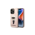 Karl Lagerfeld Case for iPhone 14 Pro 6.1" KLHCP14LSNIKBCP Pink Hard Case Silicone NFT Ikonik