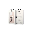 Karl Lagerfeld dėklas, skirtas iPhone 14 Pro 6,1" KLHCP14LSNIKBCP rožinis kietas dėklas Silikoninis NFT Ikonik