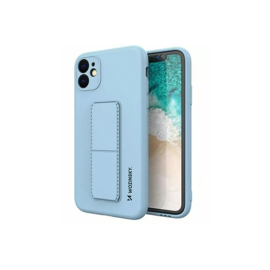 Wozinsky Apple iPhone 12 Kickstand Case silicone case with stand Blue