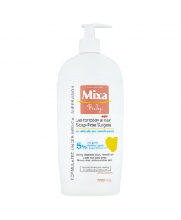 Mixa nourishing baby hair and body wash gel 400 ml 5%,