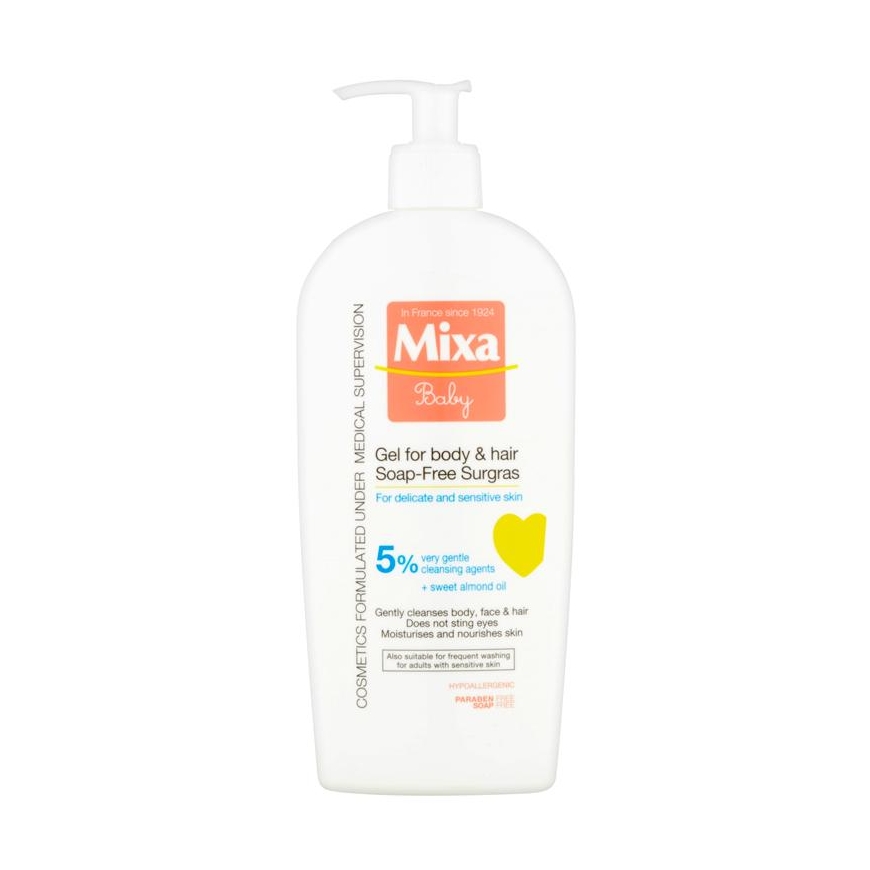 Mixa nourishing baby hair and body wash gel 400 ml 5%, – 2