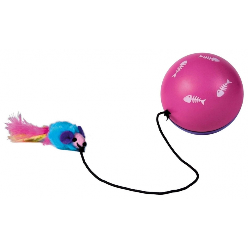 Trixie BALL SU VARIKLIU IR PELE 9cm