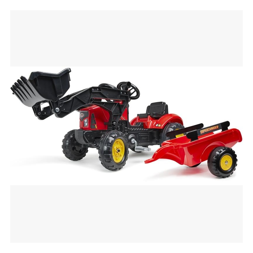 FALK Supercharger mining tractor with bucket and trailer – 5