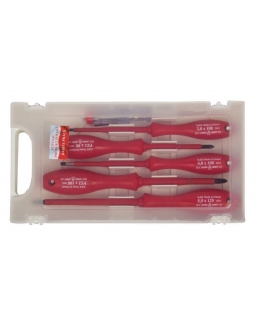 POLSKA Mega Set of electrotechnical screwdrivers 1000V + voltage indicator 6 el. (10078)