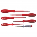 POLSKA Mega Set of electrotechnical screwdrivers 1000V + voltage indicator 6 el. (10078) POLSKA Mega Set of electrotechnical screwdrivers 1000V + voltage indicator 6 el. (10078)