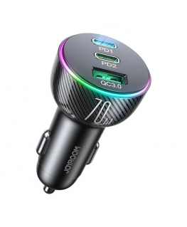 Car charger Joyroom JR-CL26, 2x USB-C PD, 1x USB 70W (black)