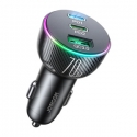 Car charger Joyroom JR-CL26, 2x USB-C PD, 1x USB 70W (black) Car charger Joyroom JR-CL26, 2x USB-C PD, 1x USB 70W (black)