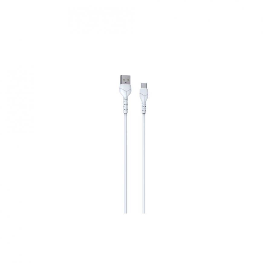 Devia Kintone kabelis USB - USB-C 1,0 m 2,1A baltas komplektas 30 vnt V2 – 5