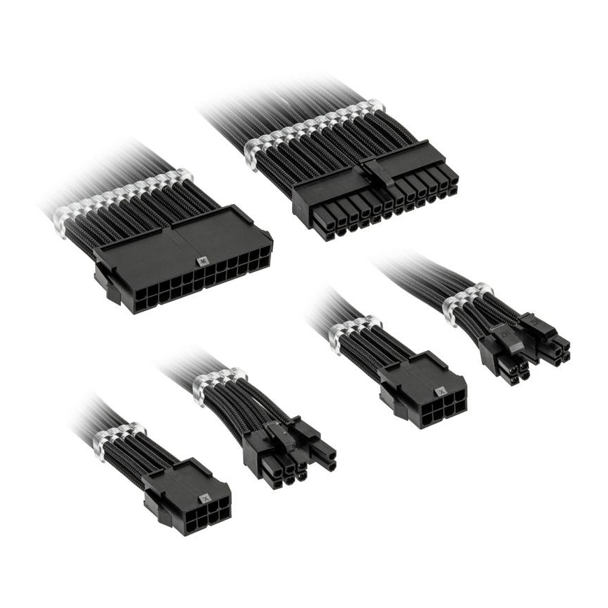 Kolink Core Standard Braided Cable Extension Kit - Jet Juodas