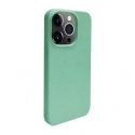 iLike Apple iPhone 14 Pro Max Silicone plastic case Eco Print Design Flower Green