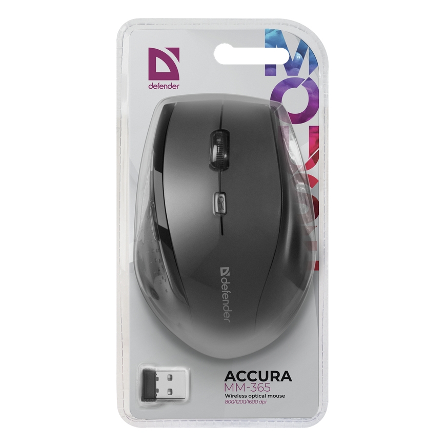 Defender ACCURA MM-365 hiir Parempoolne Raadioside Optiline 1600 DPI – 4