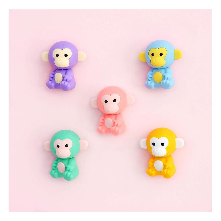 IWAKO erasers - puzzle set "Colorz Monkey"
