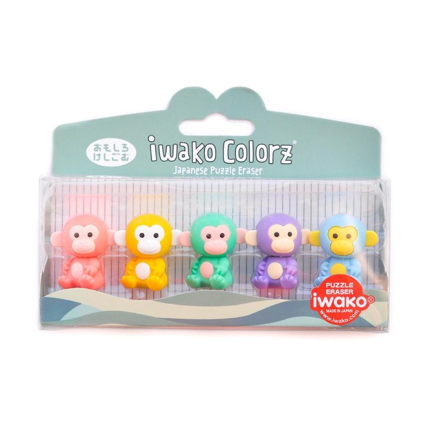IWAKO erasers - puzzle set "Colorz Monkey" – 2