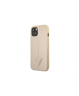 Case Guess GUHCP14LPSATLE iPhone 14 Pro 6.1 inch Sand/Beige Solid SaffianoTriangle Logo