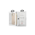 Dėklas Guess GUHCP14LPSATLE iPhone 14 Pro 6,1 colio smėlio / smėlio spalvos kietas SaffianoTriangle logotipas Dėklas Guess GUHCP14LPSATLE iPhone 14 Pro 6,1 colio smėlio / smėlio spalvos kietas SaffianoTriangle logotipas