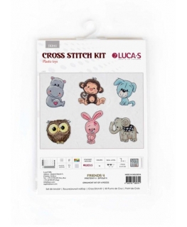luca S Cross stitch kit Friends 4 8x9 cm SJK041