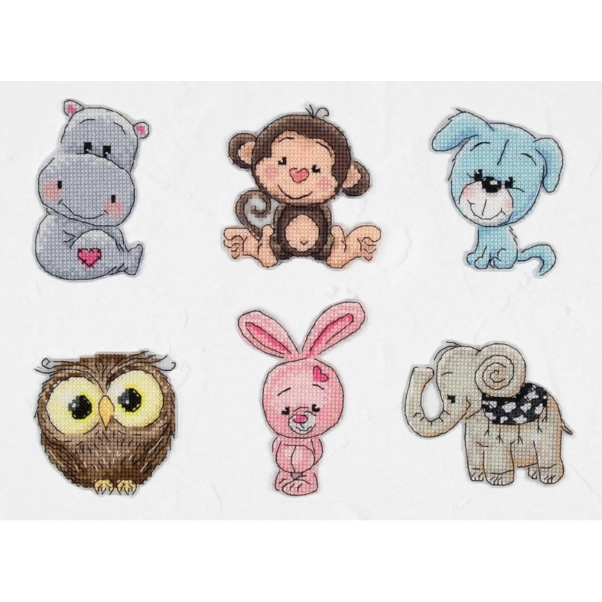 luca S Cross stitch kit Friends 4 8x9 cm SJK041 – 2