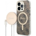 Guess set Case + Charger for iPhone 14 Pro 6,1" GUBPP14LH4EACSW ruda BP Magsafe Case + Charger 4G