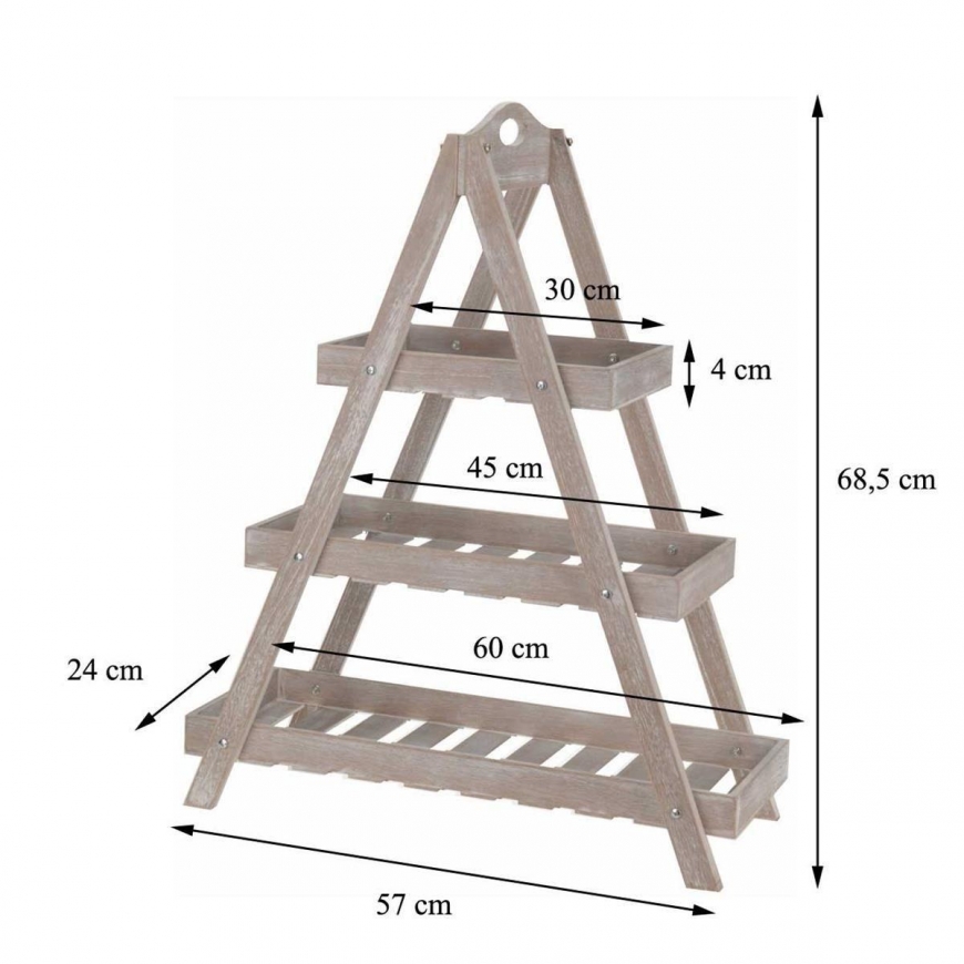 ProGarden Medinė knygų spinta 24x57x68,5 cm – 4