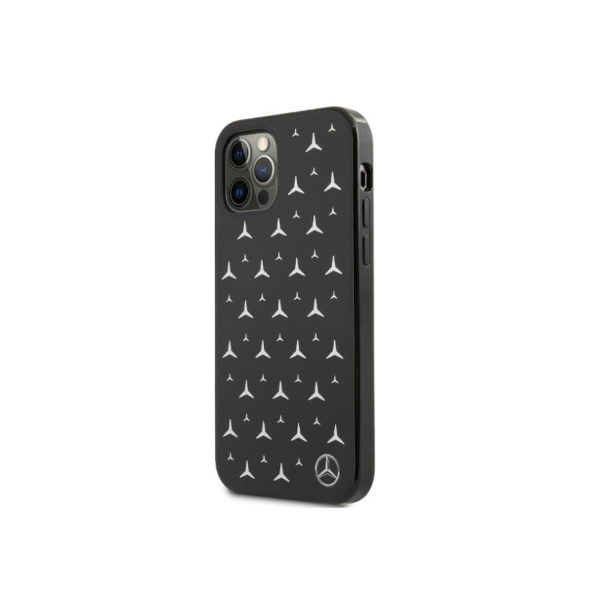Mercedes MEHCP12LESPBK iPhone 12 Pro Max 6.7" Black Hard Case Silver Stars – 2