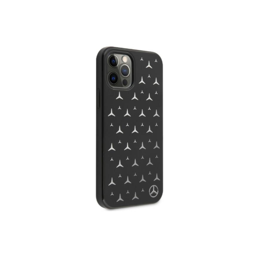 Mercedes MEHCP12LESPBK iPhone 12 Pro Max 6.7" Black Hard Case Silver Stars – 4