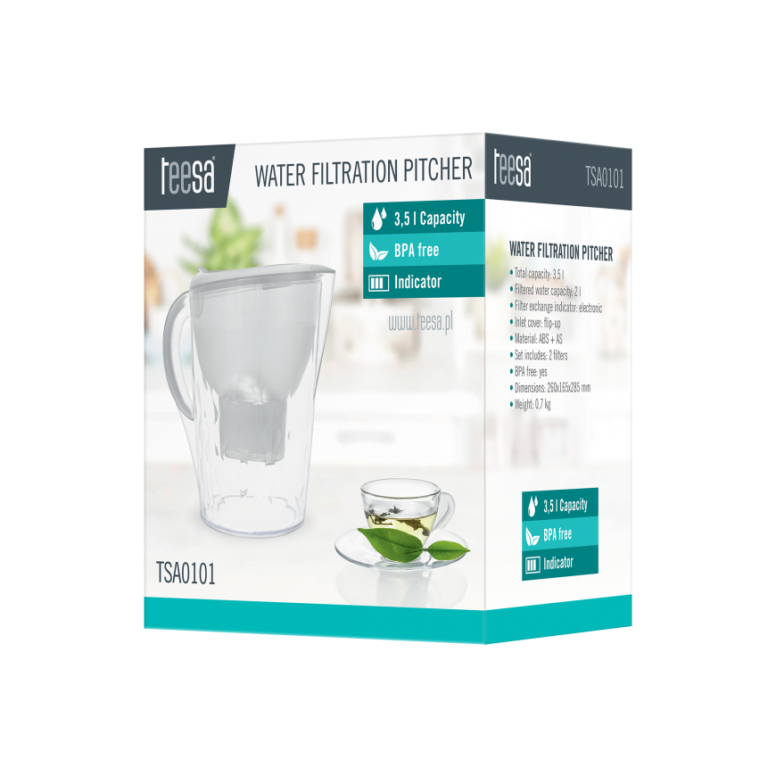 Teesa 3,5 l filtro ąsotis baltas – 5