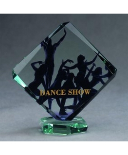 Tryumf LuxorJet color printed glass trophy and case