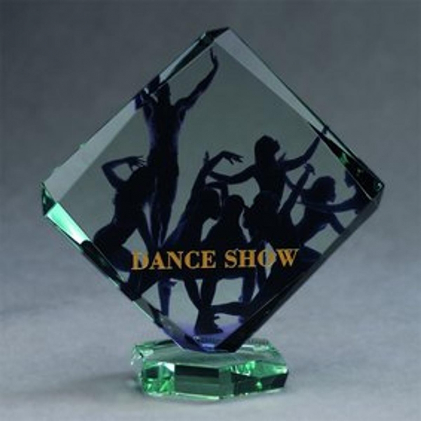 Tryumf LuxorJet color printed glass trophy and case – 4