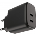 FoneKit GaN PD 65W mains charger, USB-C + USB-C, black FoneKit GaN PD 65W mains charger, USB-C + USB-C, black