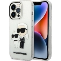 Karl Lagerfeld DĖKLAS Karl Lagerfeld KLHCP14LHNKCTGT Apple iPhone 14 Pro permatomas hardcase Imling GLIT NFT Karl & Choupette