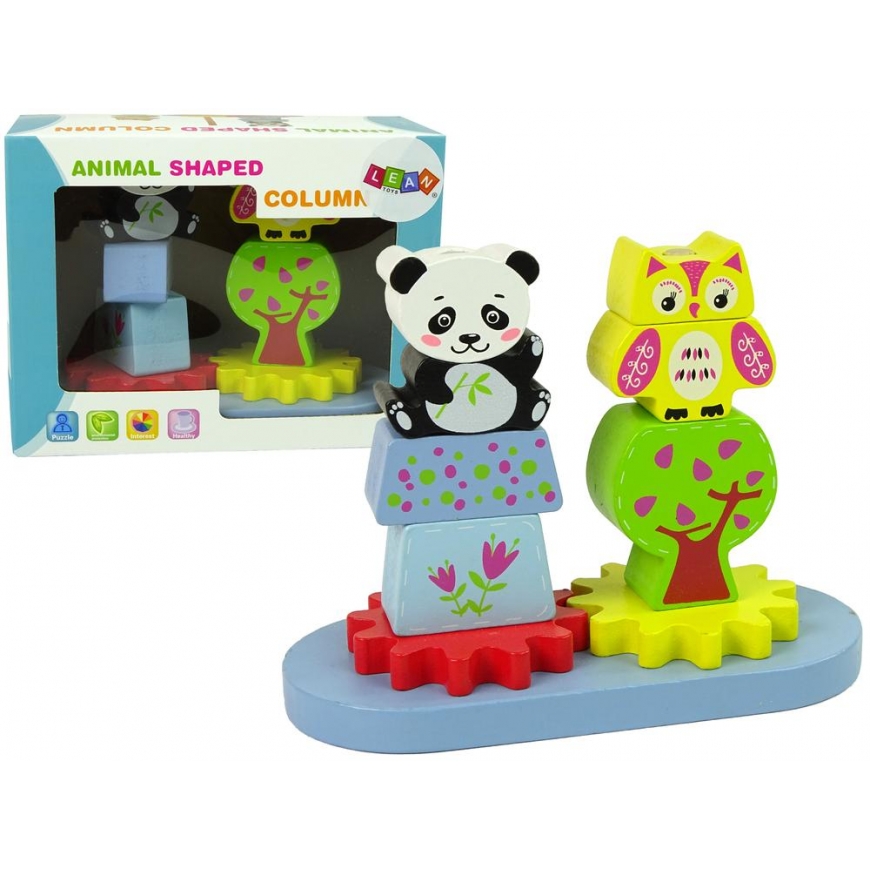 Puzzle Lean Sport Lean Cars Wooden Animals Sorter Owl Panda Gears – 2