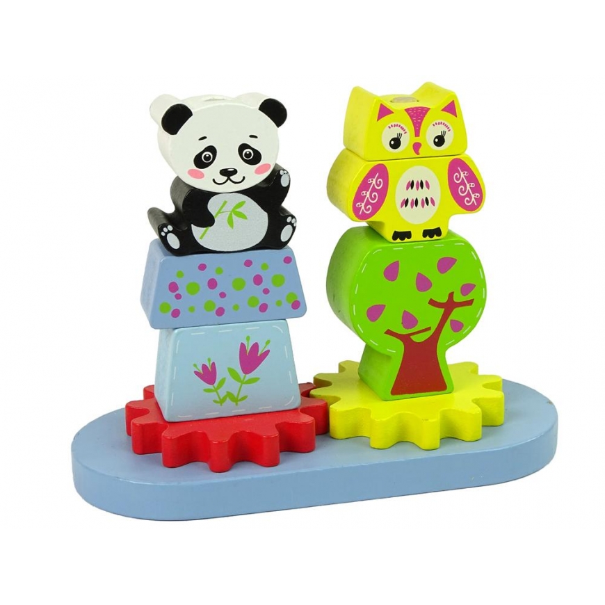 Puzzle Lean Sport Lean Cars Wooden Animals Sorter Owl Panda Gears – 3