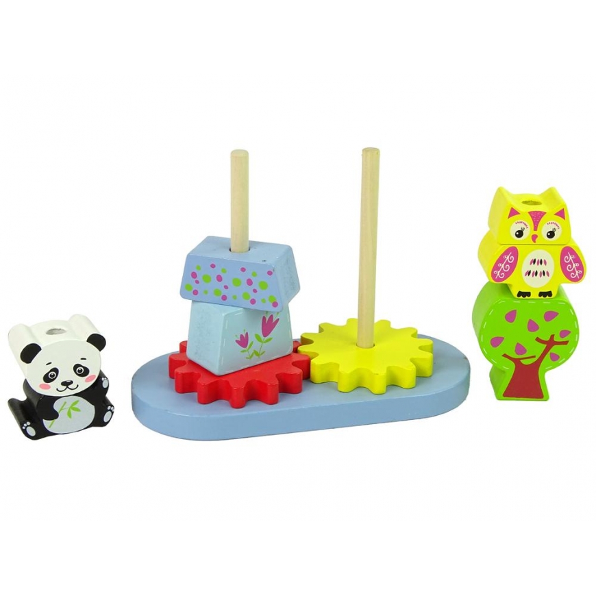Puzzle Lean Sport Lean Cars Wooden Animals Sorter Owl Panda Gears – 4