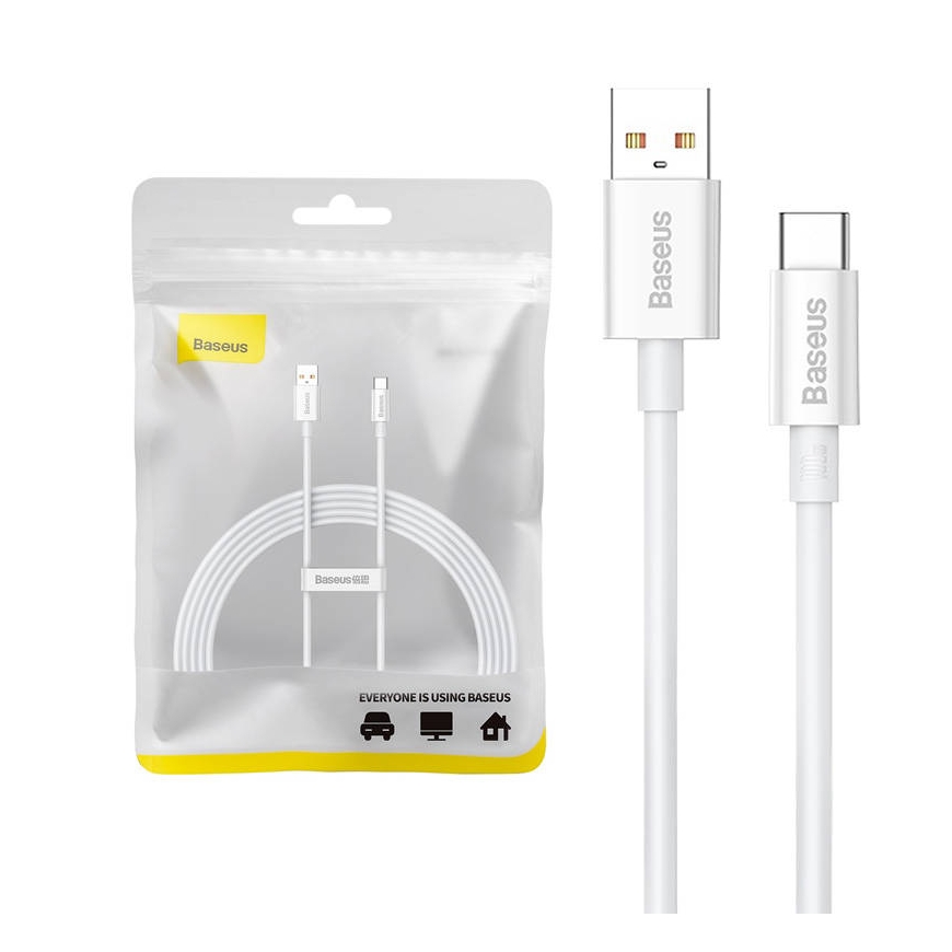 Cable USB to USB-C Baseus Superior 100W 2m (white)