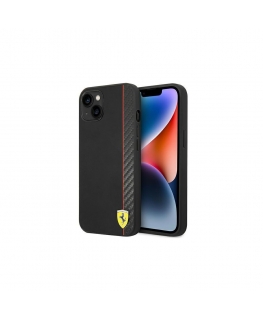 Ferrari FEHCP14MAXBK iPhone 14 Plus 6.7" Black/Black Hard Carbon Case