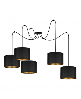 Orno KYLO 5P E27, pendant lamp, max. 5x60W, black