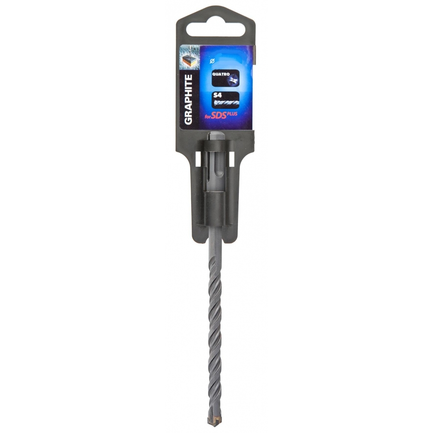 Graphite Concrete drill, SDS Plus, 12 x 600 mm, S4, quatro