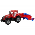 Lean Cars Red tractor with plow friction drive Lean Cars Red tractor with plow friction drive